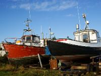 Aufgedockte Fischkutter im Hafnarfjörður Hafen